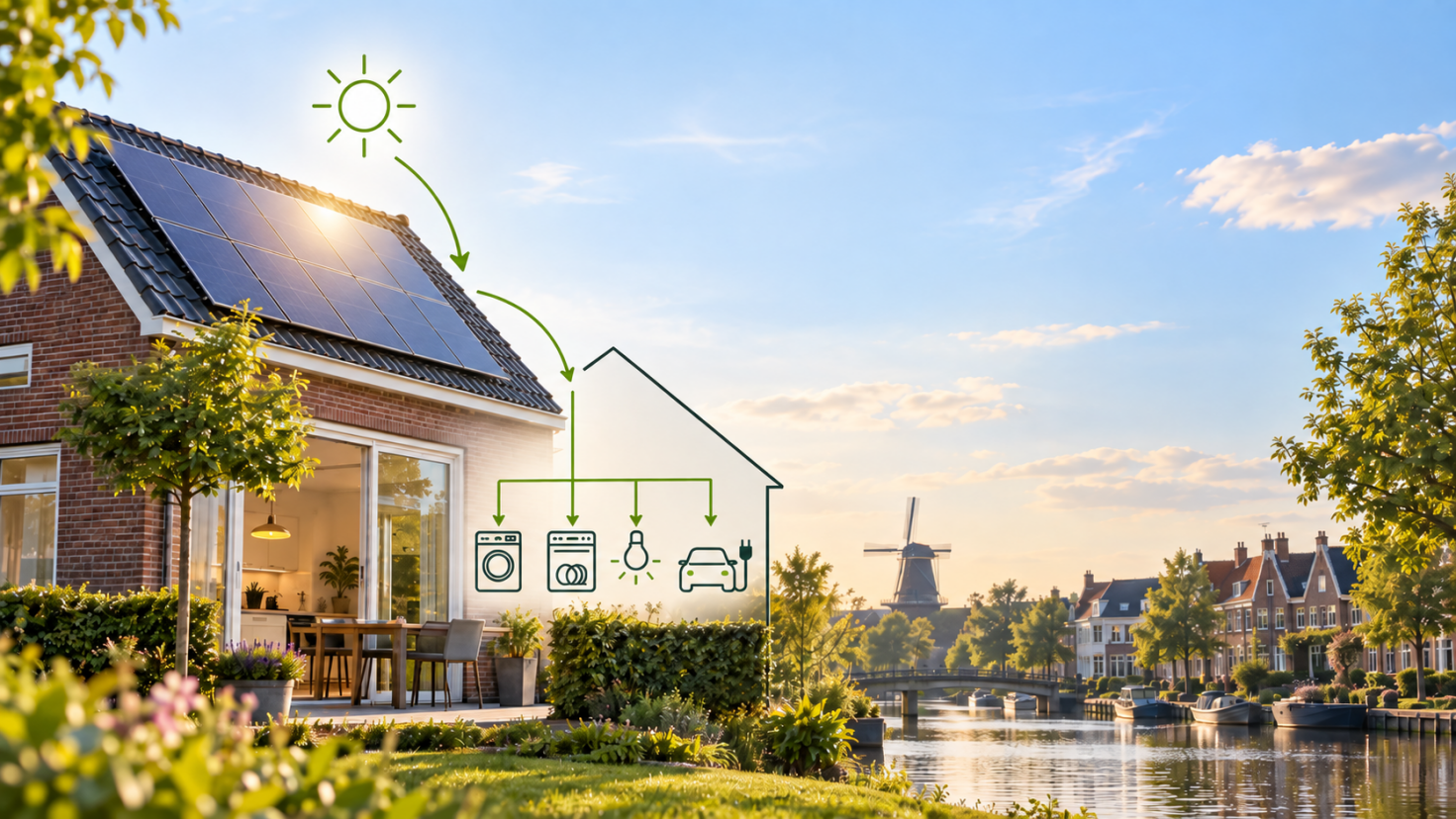 Dutch home with rooftop solar and battery storage after net metering ends in 2027